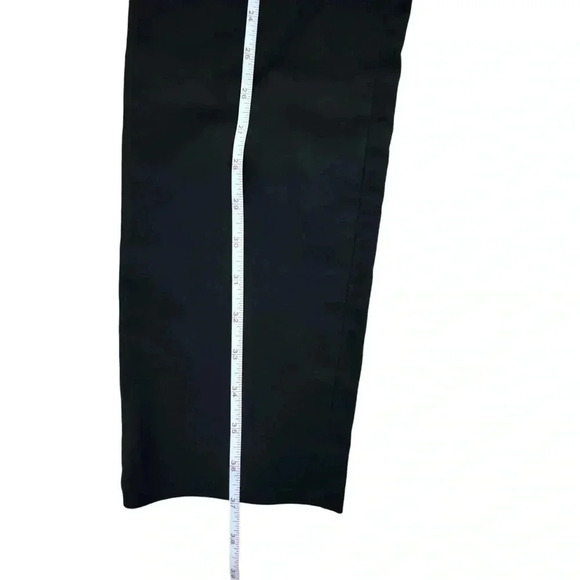 Black Ankle Length Straight Leg Stretch Pants Size 6 Small High Waisted Work - Picture 10 of 15
